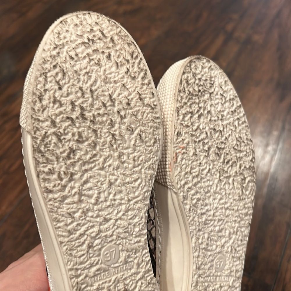 Kurt Geiger London Sneakers Women's 37 US 6.5 Snake Skin Print Made In Italy EUC - Picture 7 of 8